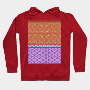 Persian Iranian Geometric Motif Patchwork Mixed Pattern Hoodie